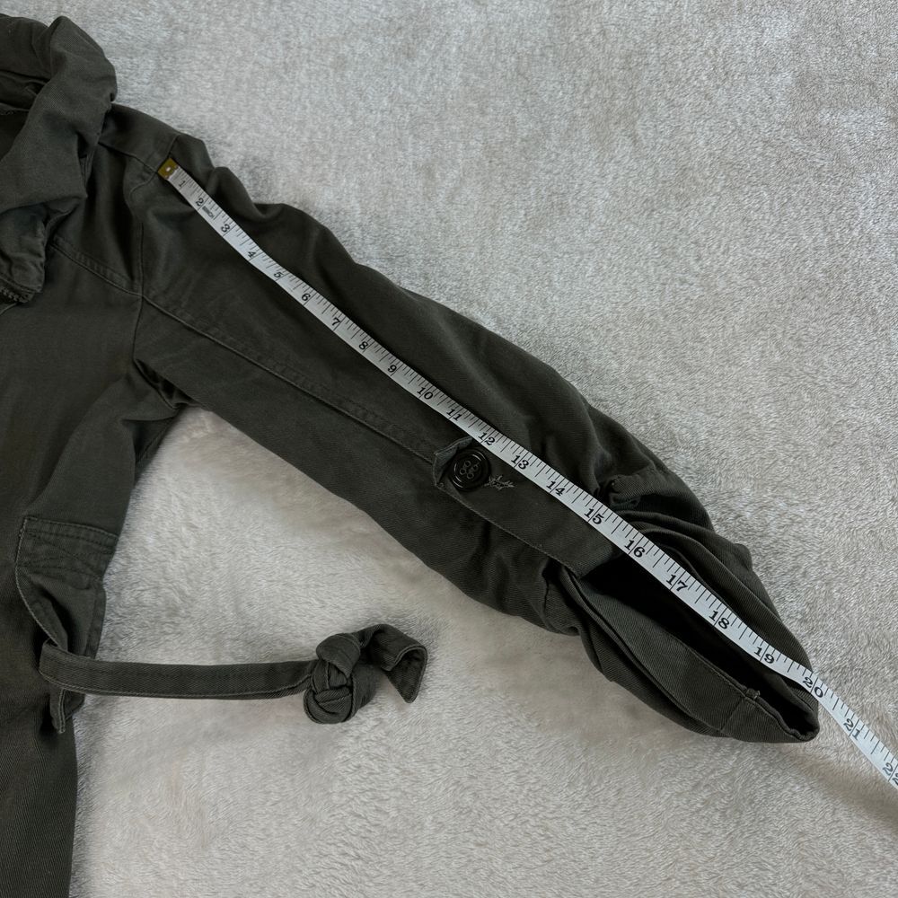 Ashley 26 International Jacket Womens‎ S M Olive Green Military Utility Ruffle - Picture 8 of 16